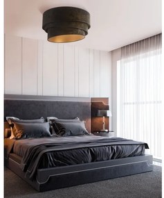 Plafonieră Duolla DEVON 1xE27/40W/230V d. 45 cm negru/auriu