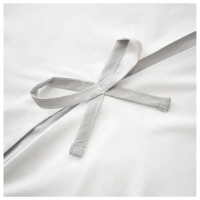 Lenjerie de pat albă-gri pentru pat dublu, extinsă 230x220 cm Milo Bow – Catherine Lansfield