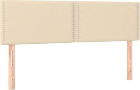 vidaXL Tăblii de pat, crem, 144x5x78/88 cm, textil