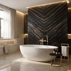 Baterie pentru cada Rea Lungo Stripe Gold Brush