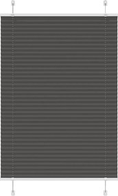 vidaXL Jaluză plisată negru 95x100 cm Lățime țesătură 94,4cm poliester