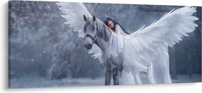 Tablou - Fata și unicorn (120x50 cm)