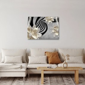 Tablou - 3D Flori aurii (70x50 cm)