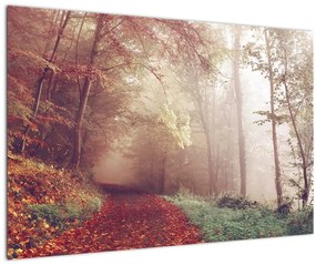Tablou - Plimbarea de toamnă prin pădure (90x60 cm)