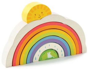 Tender Leaf Toys - Tunelul curcubeu din lemn -  Rainbow Tunnel
