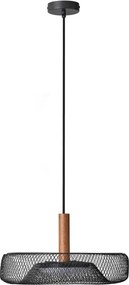 Osram - Lustră LED suspendată pe cablu DECOR MESH LED/18,5W/230V Ø 40 cm negru/lemn de cauciuc