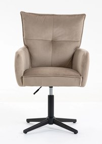 HR250CROSS Scaun Catifea Latte Bază Neagră