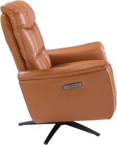 Fotoliu design LUX cu functia relax Cowhide brown leather