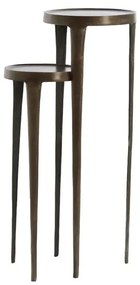 Măsuțe auxiliare 2 buc. rotunde din metal 35x35 cm Tobias – Light &amp; Living