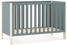 Pătuț în culoare naturală/verde prăfuit 60x120 cm Esteban – Marckeric