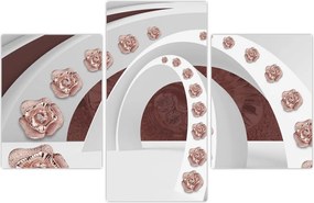 Tablou - Arcade 3D cu flori (90x60 cm)