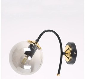 Aplică de perete negru-gri ø 15 cm Yoyo – Squid Lighting