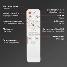 Briloner 3412-016 -LED Plafonieră LED reglabilă/24W/230V 3000-6000K Ø 39 cm
