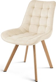 Scaun de dining SORIA VELVET, bej deschis