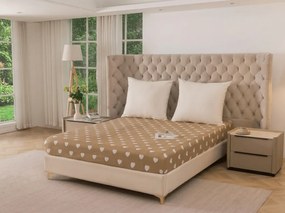 Cearsaf din microfibra CARAMHEART maro 90x200 cm