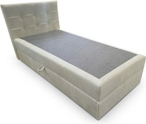Pat tapițat boxspring DIRELIS VIBE 90x200 cm cremova Saltea: Saltea cu arcuri Bonell