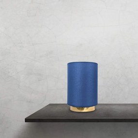 Lampa de masa din alama cu abajur albastru Sofis