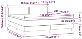 Pat box spring cu saltea, crem, 160x200 cm, material textil Crem, 160 x 200 cm, Culoare unica si cuie de tapiterie