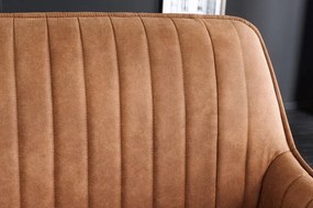 Bancheta tapitata design modern Turin 160cm, microfibra maro