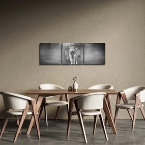 Tablou - Paznicul pădurii (cu ceas) (90x30 cm)