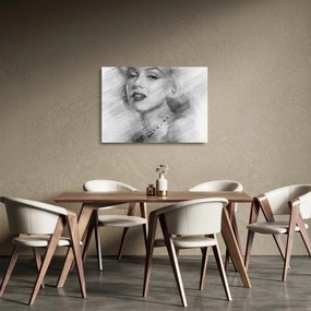 Tablou pe sticlă - Portretul lui Marilyn Monroe (70x50 cm)