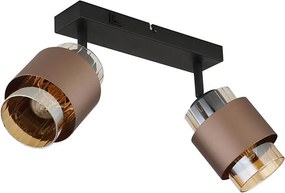 Globo 15560-2C - Aplică spot MILLEY 2xE27/40W/230V negru/bronz