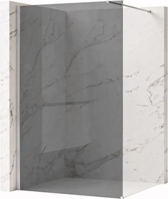 Paravan de dus fumuriu Rea Flexi Grey 120 cm crom