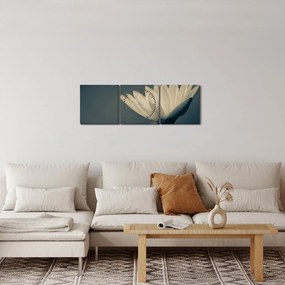 Tablou cu flori (cu ceas) (90x30 cm)