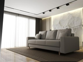 Canapea extensibilă dumonde cu ladă de depozitare si sezut confortabil din spuma high-density, Kronos Enjoy Bej 210x100 cm