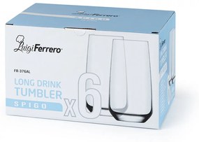 Set pahare pentru apa Luigi Ferrero Spigo FR-376AL 480ml, 6 bucati 1006920