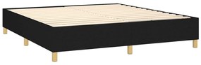 Pat box spring cu saltea, negru, 180x200 cm, catifea Negru, 35 cm, 180 x 200 cm