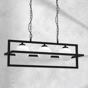 Lustră pe lanț DIEGO 3xE14/40W/230V neagră