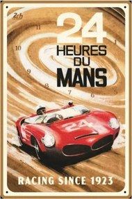 Placă metalică 24h du Mans - Red Car 1963, (20 x 30 cm)