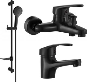 Mexen Erica Set de baie DF05, negru - 746403DF05-70