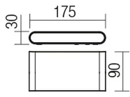 Redo 9622 - Aplica LED de exterior KLIPPE LED/13W/230V 3000K IP54 alb