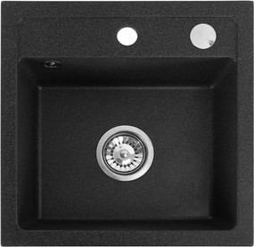 Chiuveta compozit Rea West negru pestrit 44x44 cm
