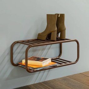 Pantofar maro închis suspendat din metal 72x28x35 cm Retro – Spinder Design