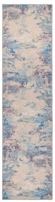 Covor tip traversă albastru/mov lavabil din amestec de fibre reciclate 60x230 cm Reid – Flair Rugs