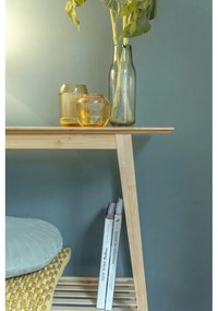 Masă consolă în culoare naturală din bambus 30x80 cm Kona – Wenko