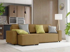 Canapea extensibila cu colt bilateral Culoare Mustar, SMART