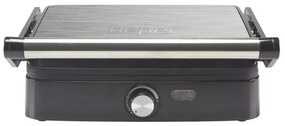 Gratar multifunctional Beper P101TOS502, 1800W,  Termostat, Deschidere  la 180 de grade, Acoperire antiaderenta, Otel inoxidabil