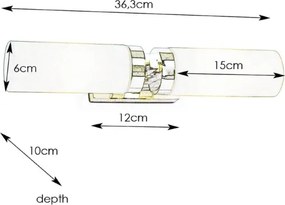 Markslöjd 234841, 450712 - Lampă baie STELLA 2xE14/40W/230V IP44