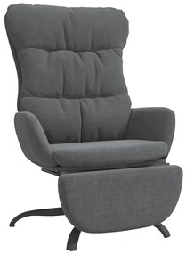 3097594 vidaXL Scaun de relaxare cu taburet, gri deschis, material textil
