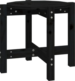 vidaXL Măsuță de cafea, negru, Ø 52,5x45 cm, lemn masiv de pin