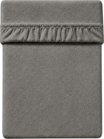 Cearșaf din fleece cu elastic MOLTON gri inchis 180 x 200 cm