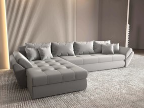 Colțar extensibil dumonde cu ladă de depozitare si sezut confortabil din spuma high-density, Loana XL Royal Antracit 335x185 cm