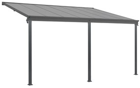 Pergola Borneo 5,5x3m s dvojstennými doskami tmavosivá