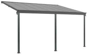Pergola Borneo 5,5x3m s dvojstennými doskami tmavosivá