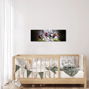 Tablou - Sportivii (cu ceas) (90x30 cm)