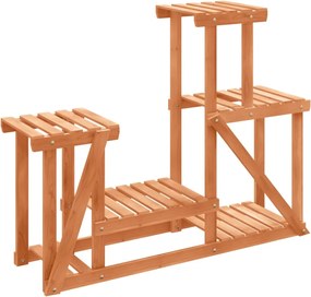 vidaXL Suport pentru flori, 90x25x73,5 cm, lemn masiv de brad